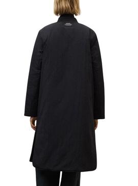 Casaco Ecoalf Tiago reversível preto para mulher.