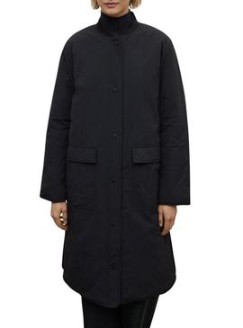 Casaco Ecoalf Tiago reversível preto para mulher.