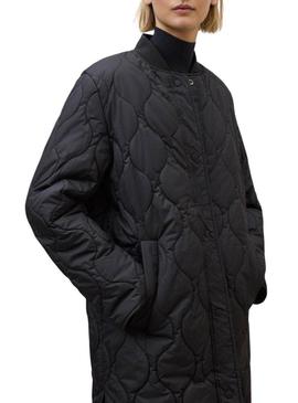 Casaco Ecoalf Tiago reversível preto para mulher.