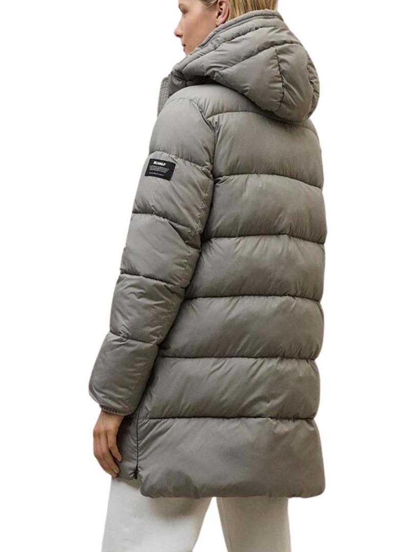 Casaco acolchoado Ecoalf Marangu bege para mulher.
