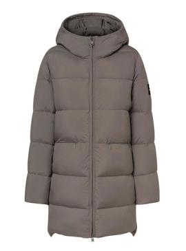 Casaco acolchoado Ecoalf Marangu bege para mulher.