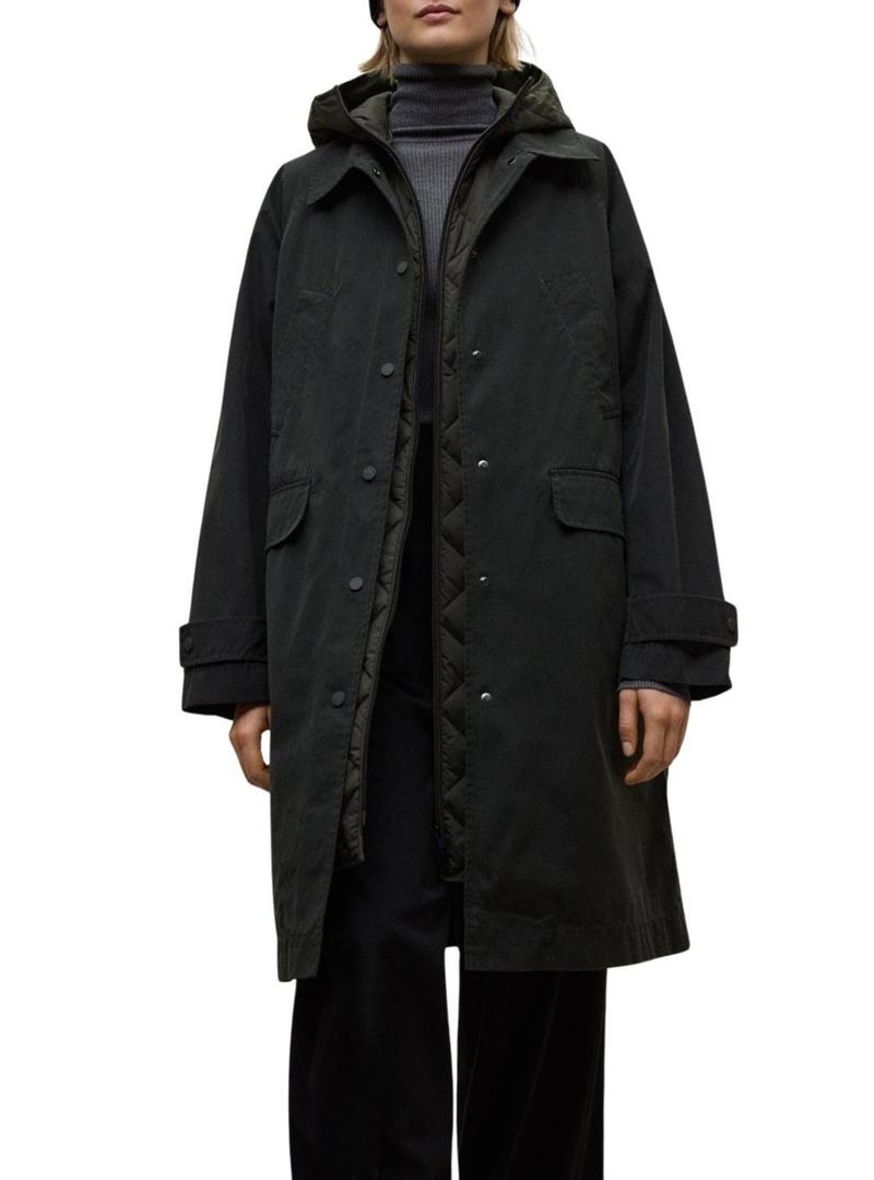 Casaco Ecoalf Hyden de duas peças verde para mulher