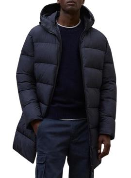 Casaco acolchoado Ecoalf Vintage azul marinho para homem.