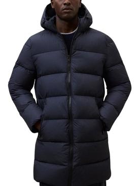 Casaco acolchoado Ecoalf Vintage azul marinho para homem.