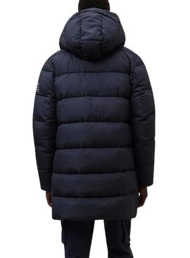 Casaco acolchoado Ecoalf Vintage azul marinho para homem.