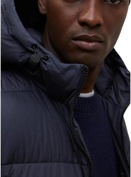Casaco acolchoado Ecoalf Vintage azul marinho para homem.