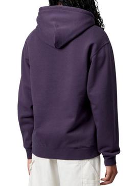 Moletom com capuz Carhartt roxo para mulher.
