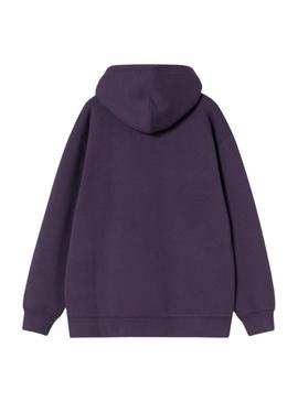 Moletom com capuz Carhartt roxo para mulher.
