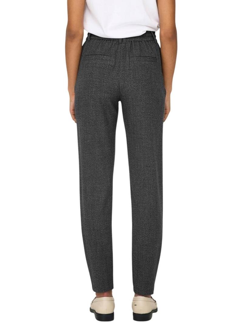 Calças Only Poptrash cinza escuro para mulher.