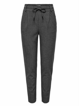 Calças Only Poptrash cinza escuro para mulher.