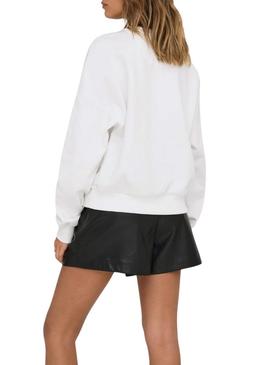 Moletom Only Tammie branco para mulher.