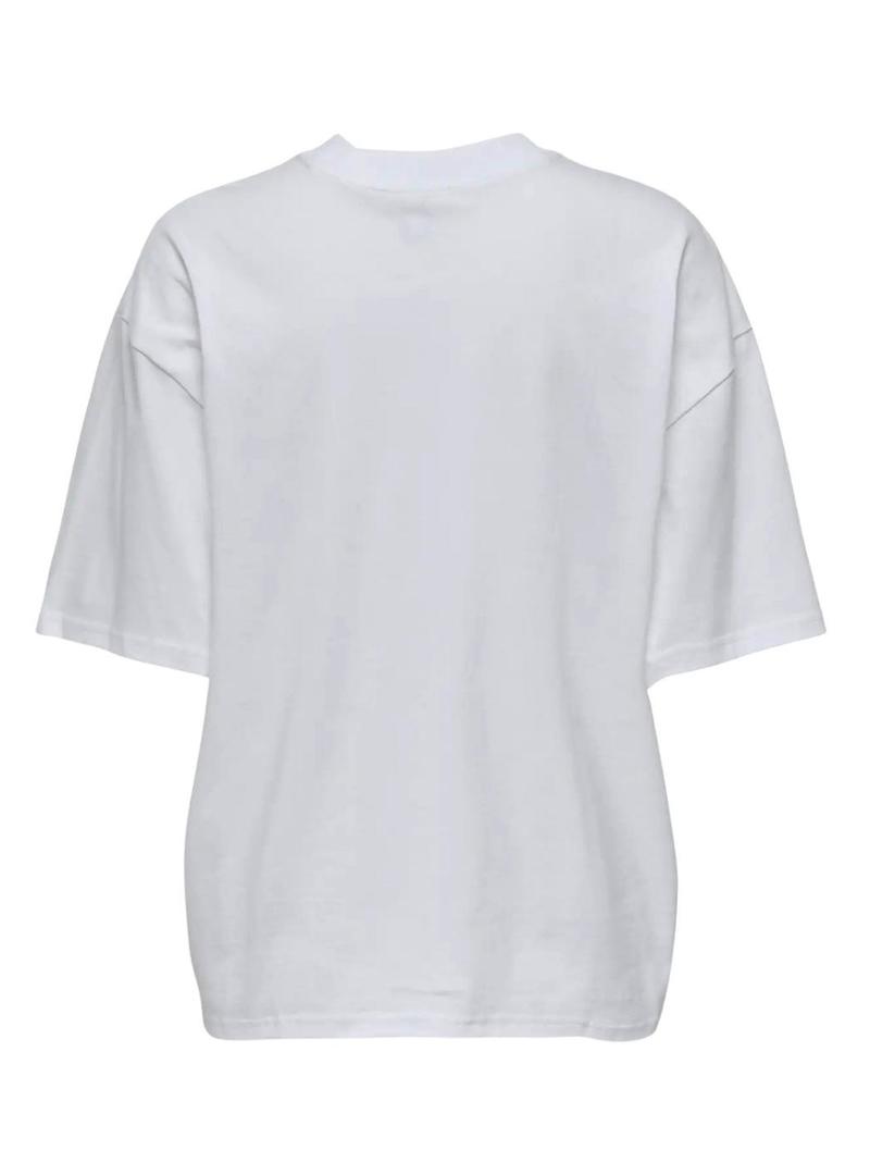 Camiseta Only Riri branca para mulher.