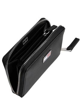 Carteira Tommy Jeans Cool preta para mulher.