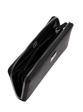 Carteira Tommy Jeans Cool preta para mulher.