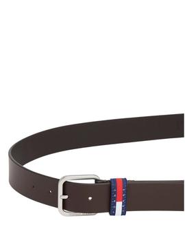 Cinto Tommy Jeans Ryan marrom para homem.