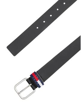 Cinto Tommy Jeans Ryan preto para homem.