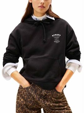 Moletom Tommy Jeans Western preto para mulher