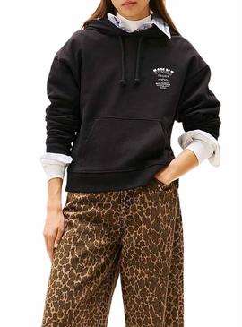 Moletom Tommy Jeans Western preto para mulher