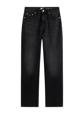 Calça jeans Tommy Jeans Layla preta para mulher.