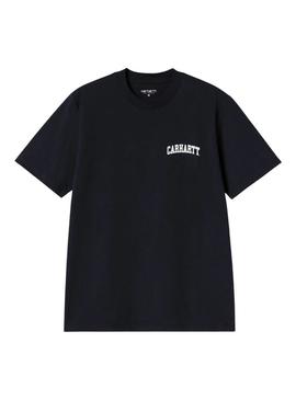 Camiseta Carhartt University azul marinho para homem.