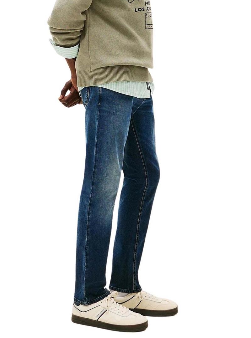 Calça jeans Tommy Jeans Austin dark para homem.
