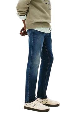 Calça jeans Tommy Jeans Austin dark para homem.