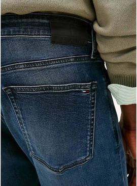 Calça jeans Tommy Jeans Austin dark para homem.