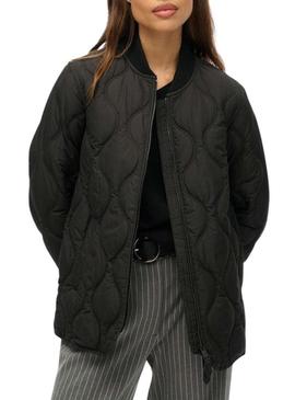 Casaco Superdry Acolchoado preto para mulher