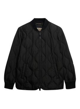 Casaco Superdry Acolchoado preto para mulher