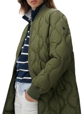 Parka Superdry Quilted verde para mulher.