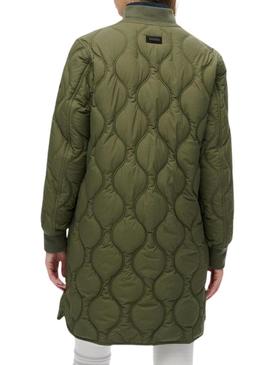 Parka Superdry Quilted verde para mulher.