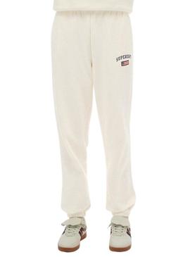 Jogger Superdry Athletic bege para mulheres