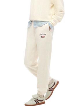 Jogger Superdry Athletic bege para mulheres