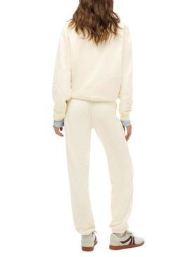 Jogger Superdry Athletic bege para mulheres