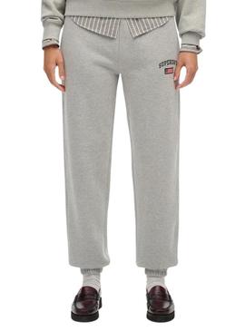 Jogger Superdry Athletic cinza para mulheres