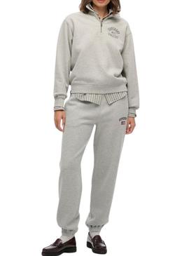 Jogger Superdry Athletic cinza para mulheres