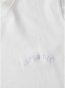 Camiseta Superdry Essential logo branca para mulher.