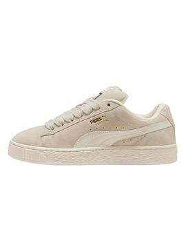 Sapatilhas Puma Suede XL bege para mulher.