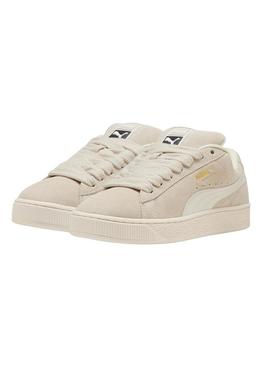 Sapatilhas Puma Suede XL bege para mulher.
