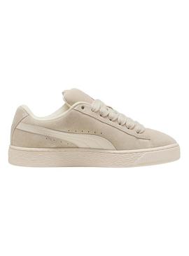 Sapatilhas Puma Suede XL bege para mulher.