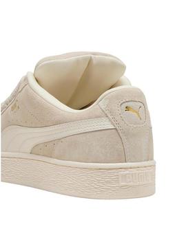 Sapatilhas Puma Suede XL bege para mulher.
