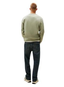 Camisola Tommy Jeans Crew verde para homem