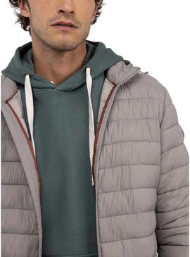 Jaqueta acolchoada beige da El Ganso para homem.
