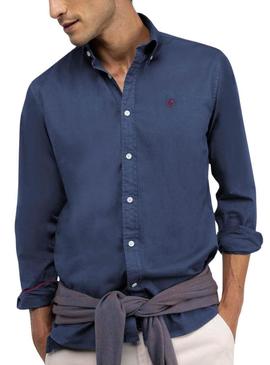 Camisa El Ganso Dyed azul para homem.