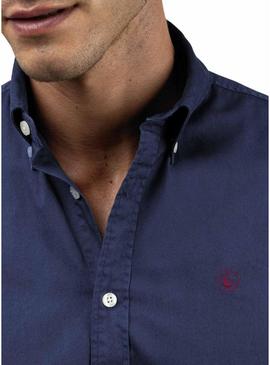 Camisa El Ganso Dyed azul para homem.