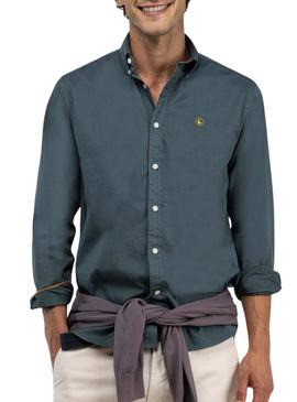 Camisa El Ganso Dyed petrol para homem.