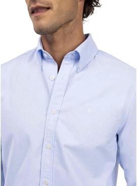 Camisa El Ganso Oxford azul para homem.