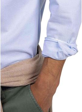 Camisa El Ganso Oxford azul para homem.