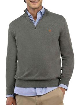 Camisola El Ganso com gola verde para homem.