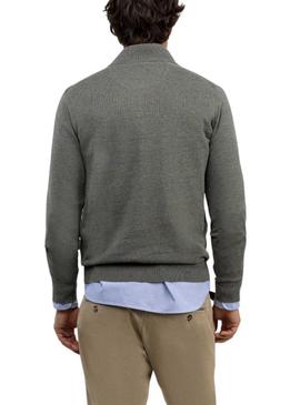 Camisola El Ganso com gola verde para homem.